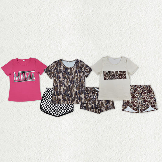 Sibling Adult Women Short Sleeve Tops Shorts Pajamas Sets