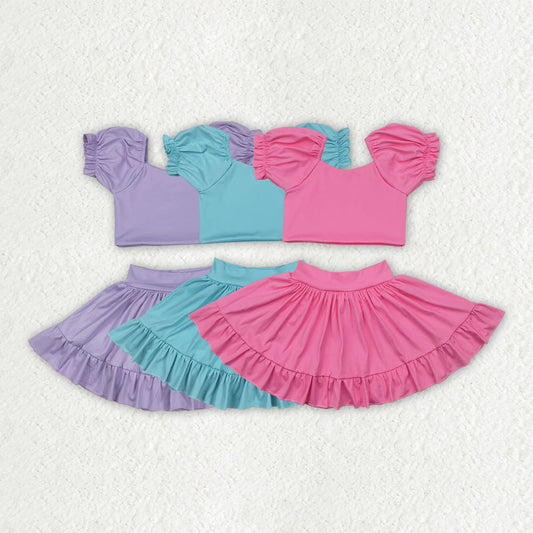 Sibling Baby Girls Yoga Shirt Skort Active Wear Clothes Sets