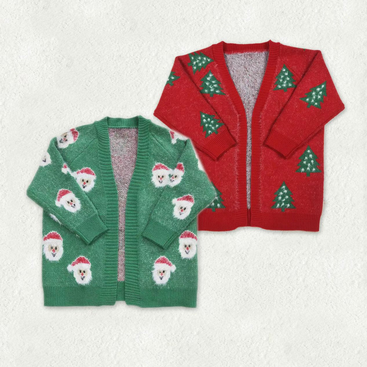 Sibling Baby Girls Christmas Long Sleeve Sweaters Cardigans