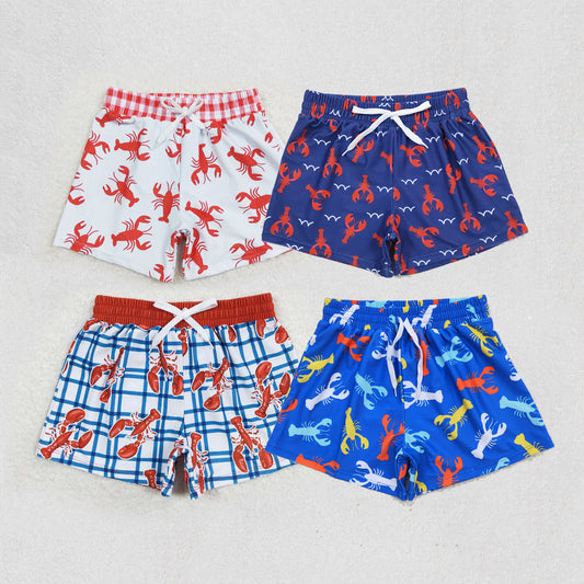Sibling Baby Boys Crayfishes Trunk Summer Swimsuits