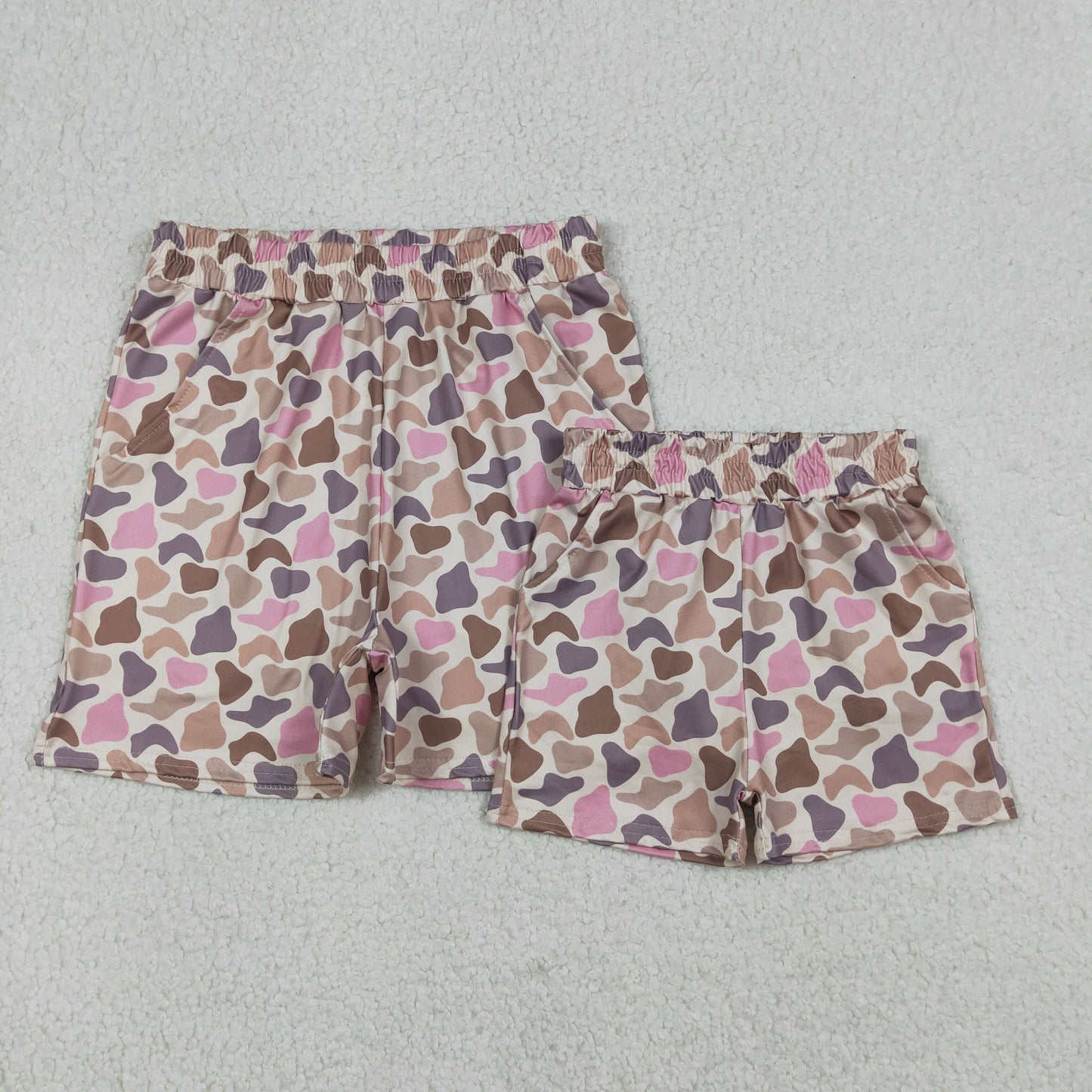 Mama and Me Southern Brown Pink Camo Shorts Bottoms