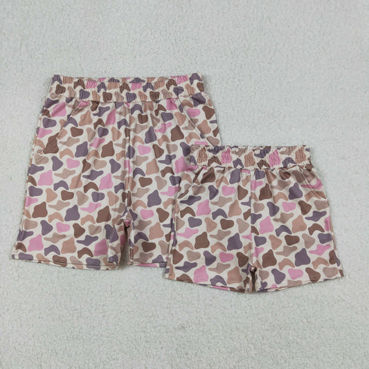 Mama and Me Southern Brown Pink Camo Shorts Bottoms