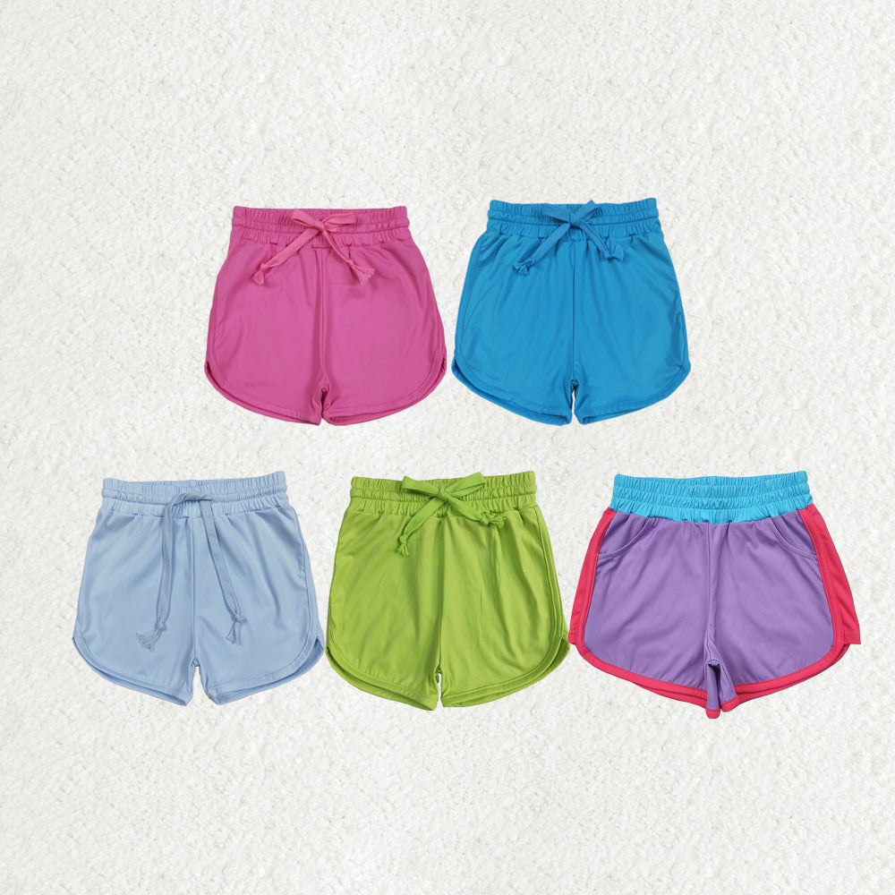 Sibling Baby Girls Colorful Belt Yoga Shorts Bottoms