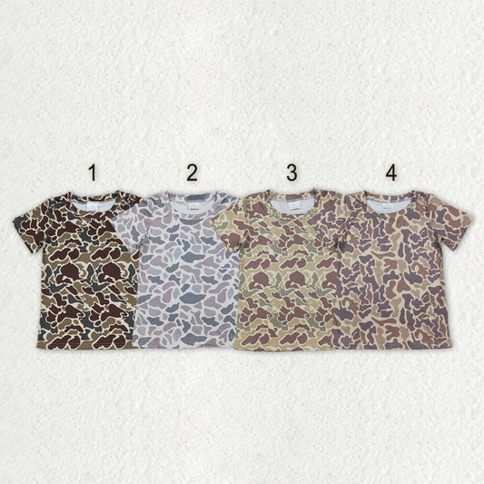 Sibling Baby Boys Short Sleeve Southern Hunting Camo T-shirts Top