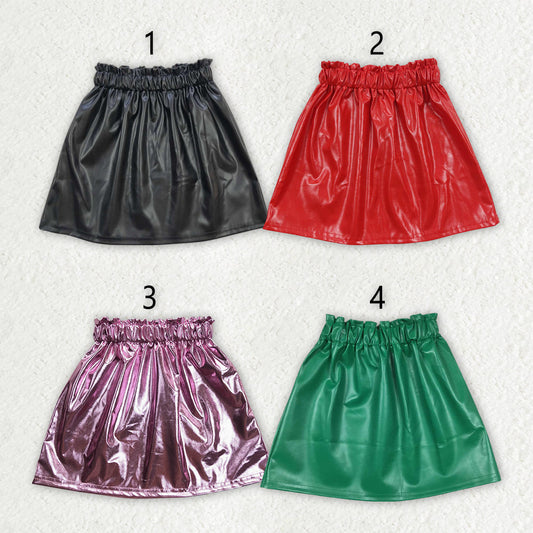 Sibling Baby Girls Leather Skirts