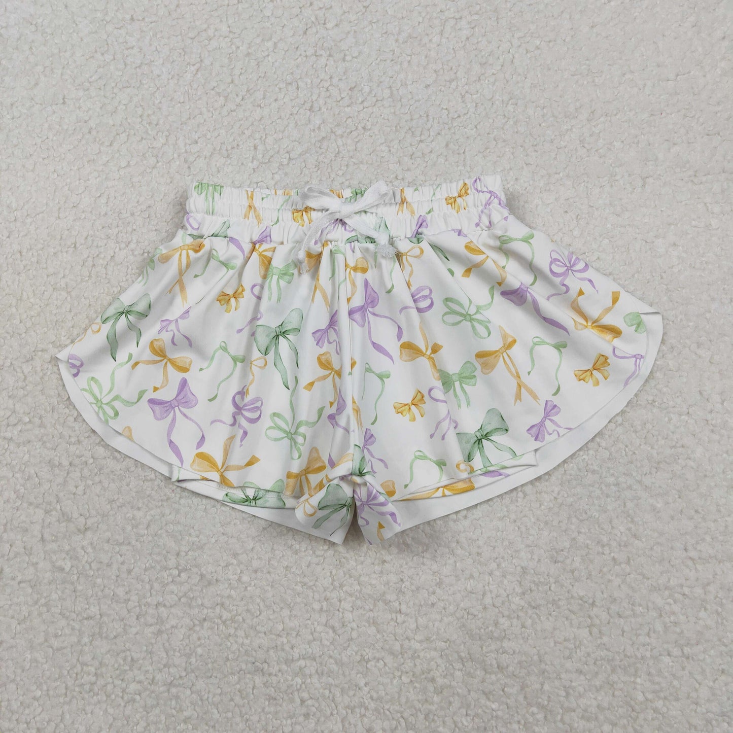 Mama and Me Mardigras Bows Yoga Active Shorts Bottoms