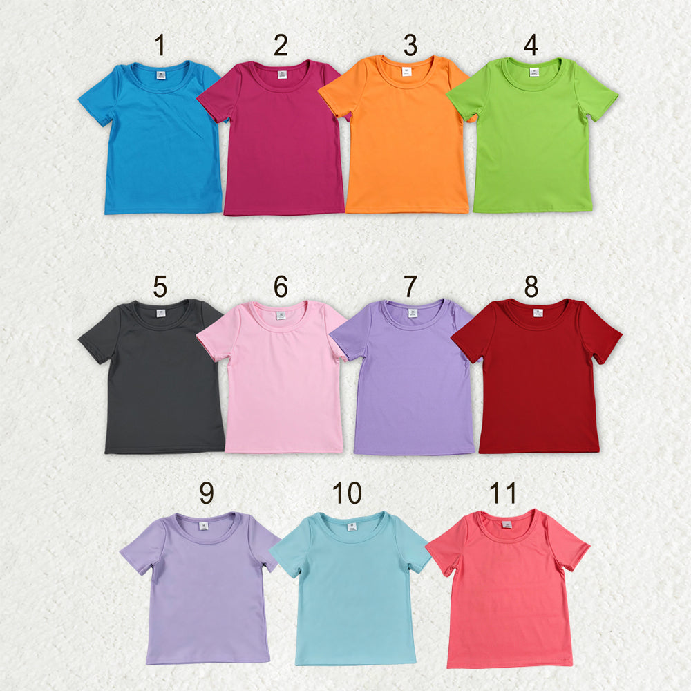 Sibling Baby Girls Short Sleeve Colorful Yoga Active T-shirts Tops