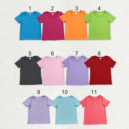 Sibling Baby Girls Short Sleeve Colorful Yoga Active T-shirts Tops