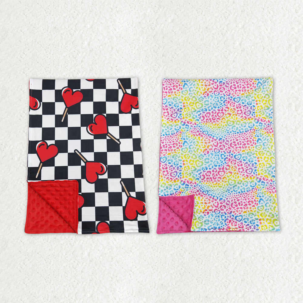 Sibling Baby Kids Hearts Valentines Blankets