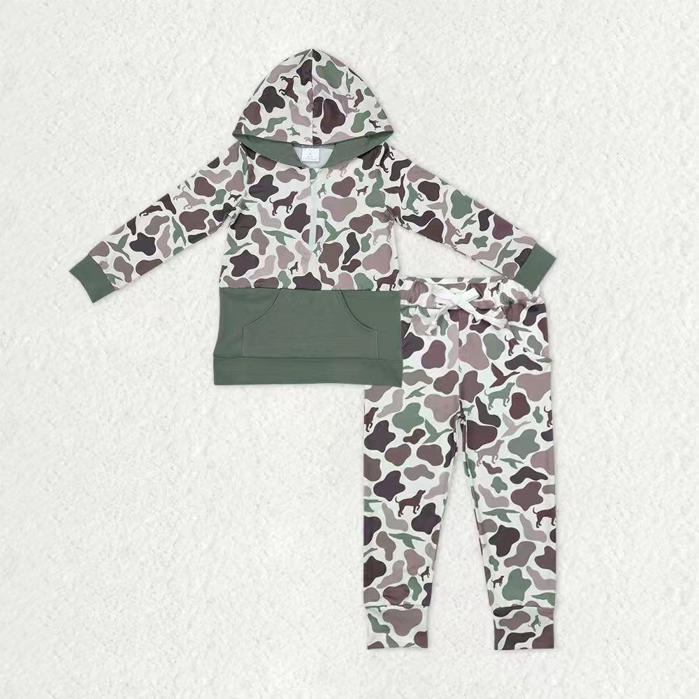 Sibling Baby Boys Southern Camo Hoodies Top Pockets Legging Pant Clothes Sets