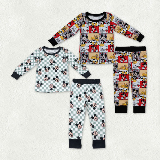 Sibling Baby Girls Mouse Dogs Top Pants Pajamas Clothes Sets