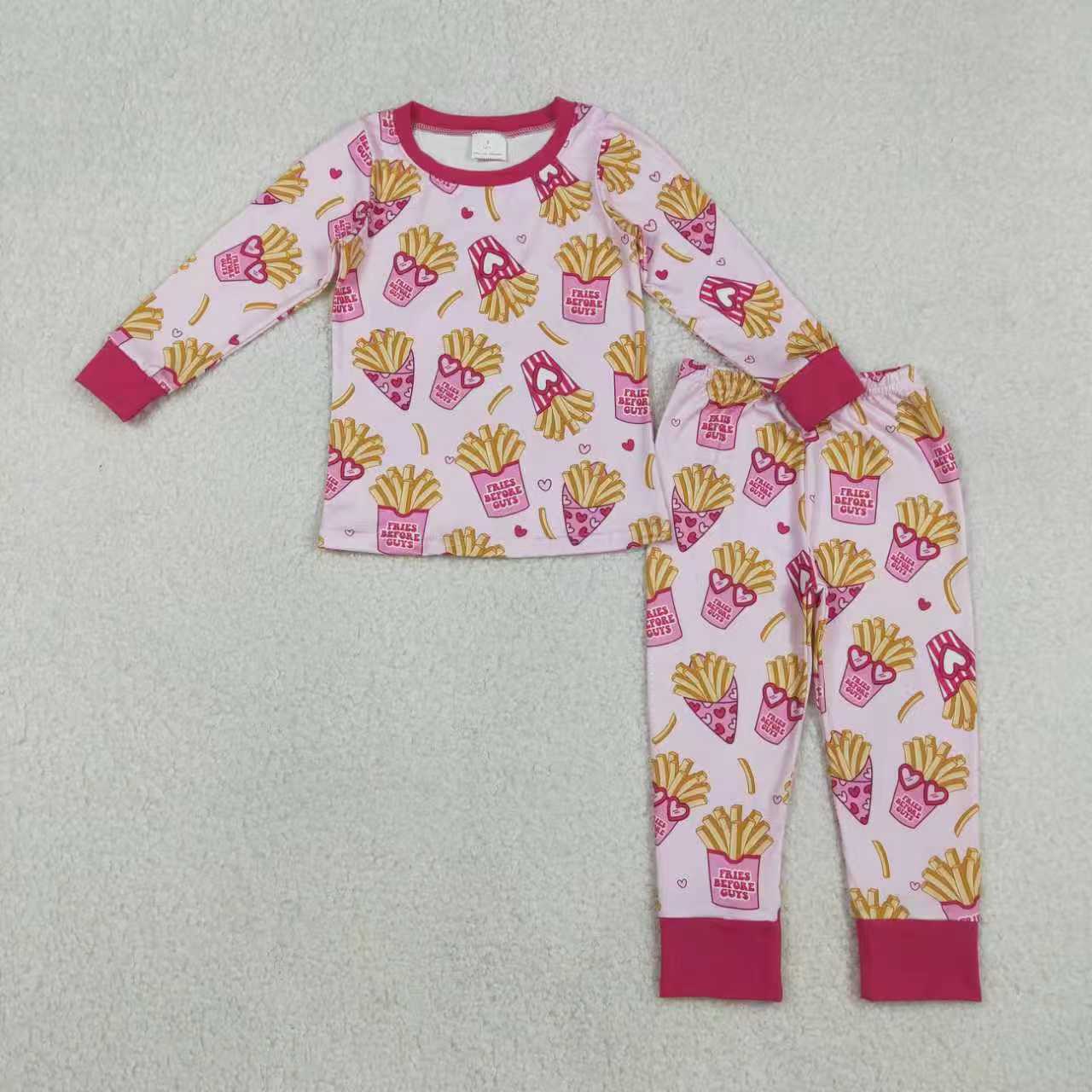 Sibling Baby Girls Hearts Chip Valentines Pants Pajamas Set Zipper Convertible Rompers