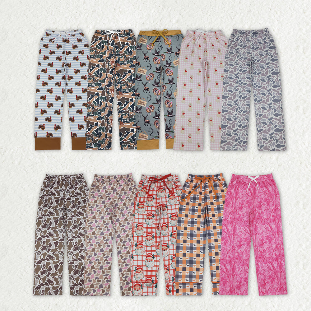 Sibling Adult Women Pockets Camo Santa Bats Flare Pants Bottom