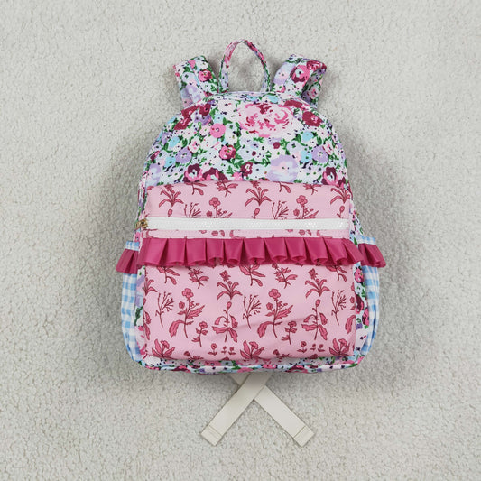 BA0099 Baby Girls Colorful Flowers Back to School Backpack Bags