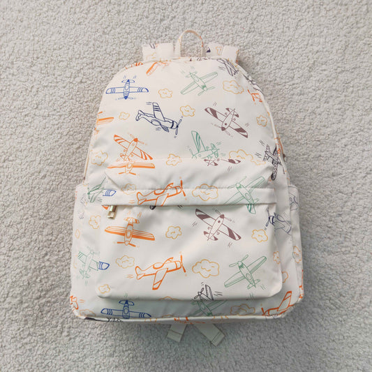 BA0220 Baby Kids Colorful Planes Clouds Back to School Backpack Bags