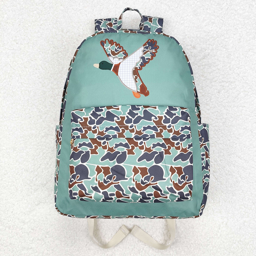 Sibling Baby Kids Boys Camo Ducks Backpack Lunch Boxes