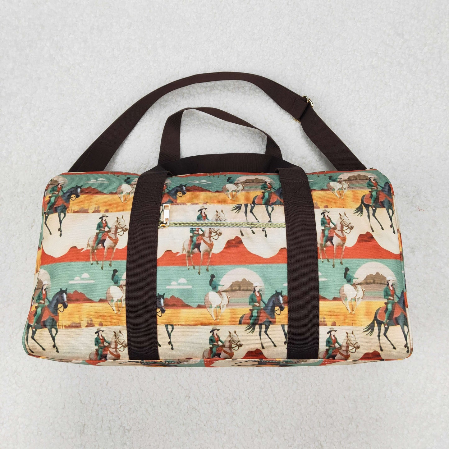 Sibling Adult Ducks Camouflage Western Hunting Duffel Gym Bags