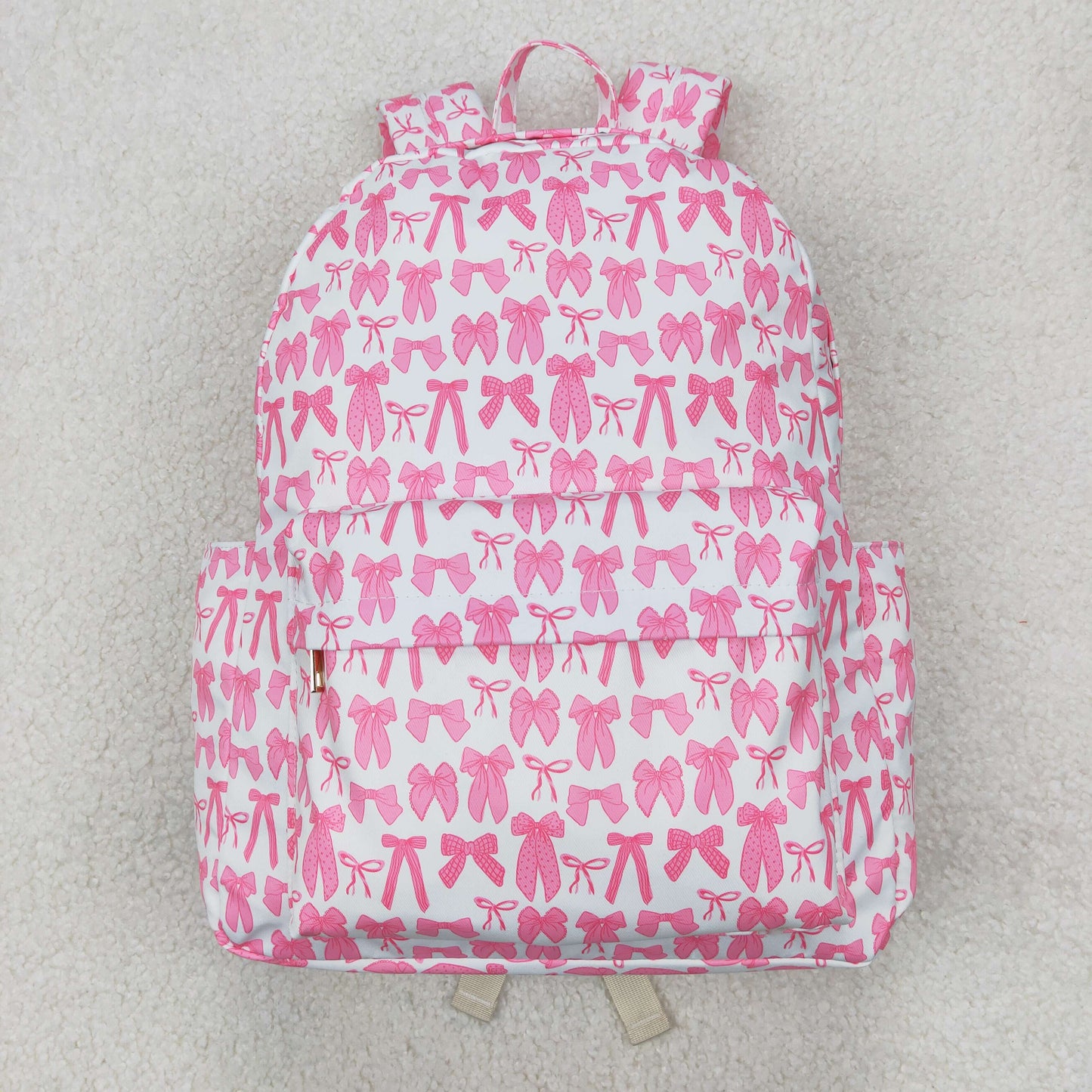 Sibling Baby Girls Pink Leopard Bows Plaid Back Bags