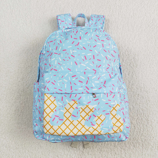 BA0297 baby girls blue drips sprinkles back to school backpacks bags