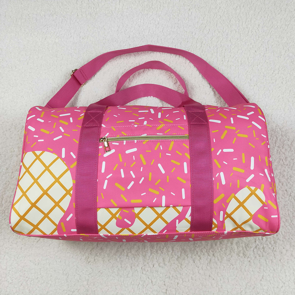 BA0298 Pink Drips Sprinkles Team Cheer Gym Duffles Bags
