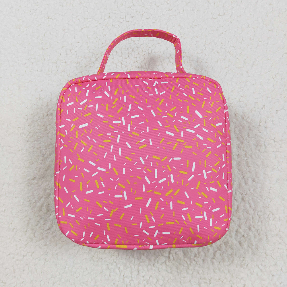 BA0299  baby bag pink drips sprinkles lunch boxes bags