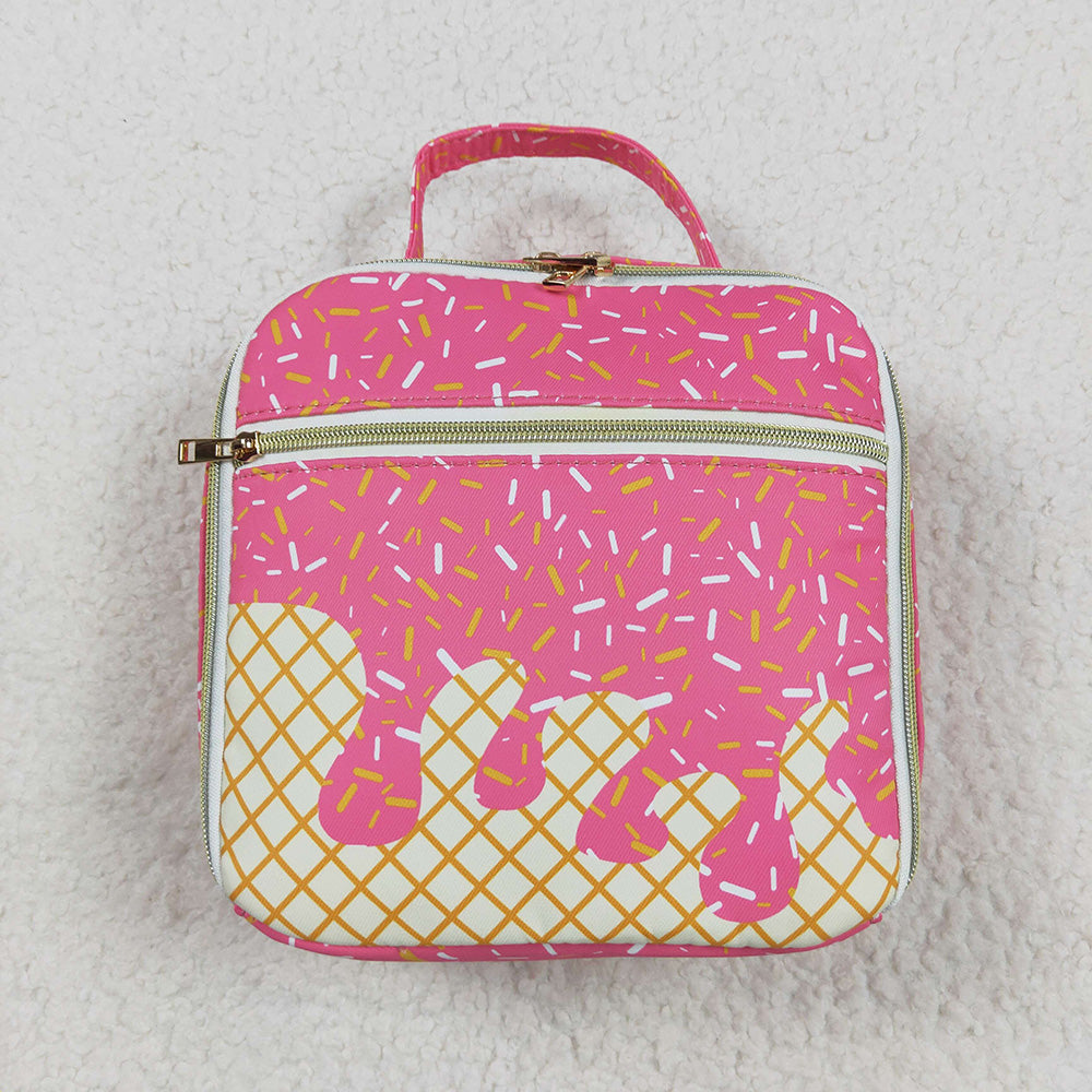 BA0299  baby bag pink drips sprinkles lunch boxes bags