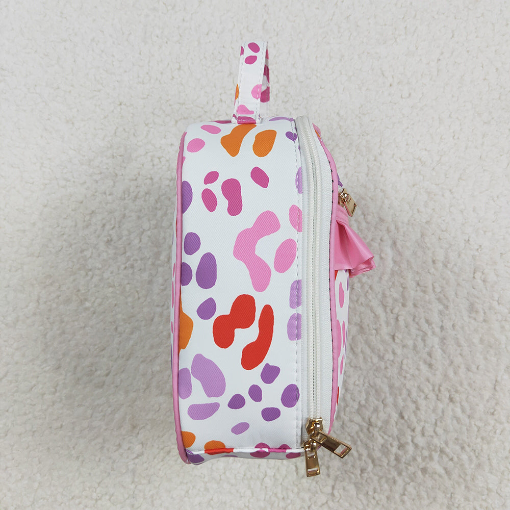 BA0309  baby bag pink ruffle leopard lunch boxes bags