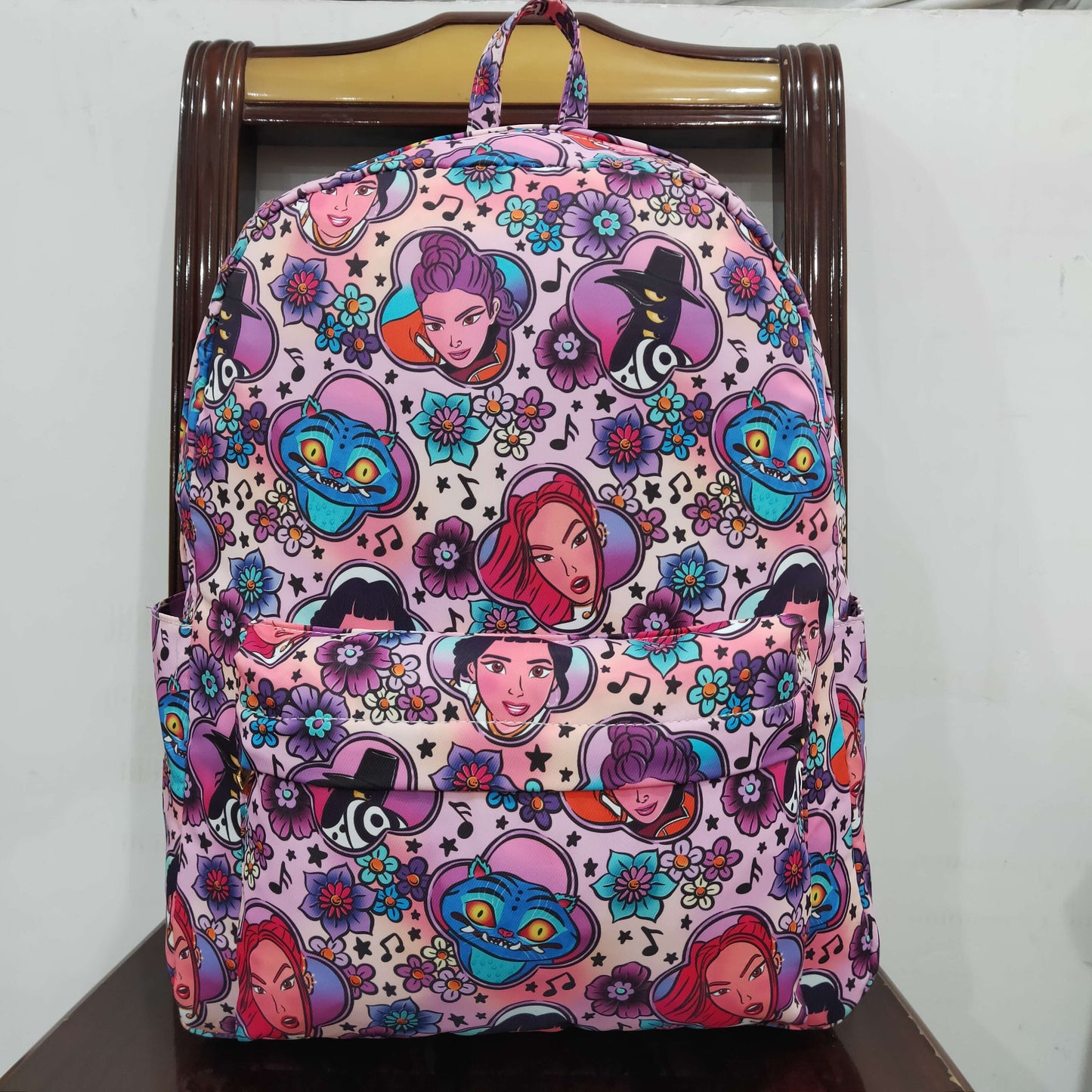 BA0384 Baby Girls Cartoon Demon Hunter Back to School Backpack Bags
