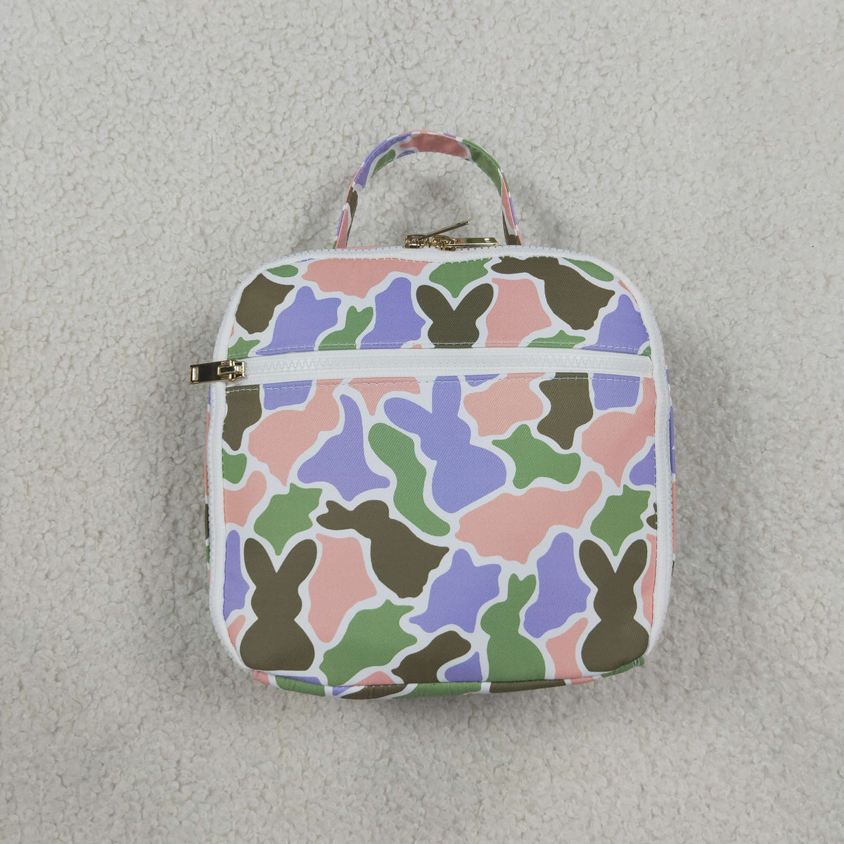 Sibling Kids Easter Rabbits Camo Lunch Box Basket Bags