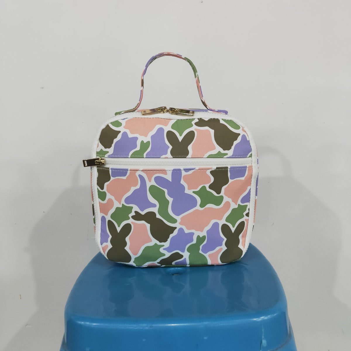 Sibling Kids Easter Rabbits Camo Lunch Box Basket Bags