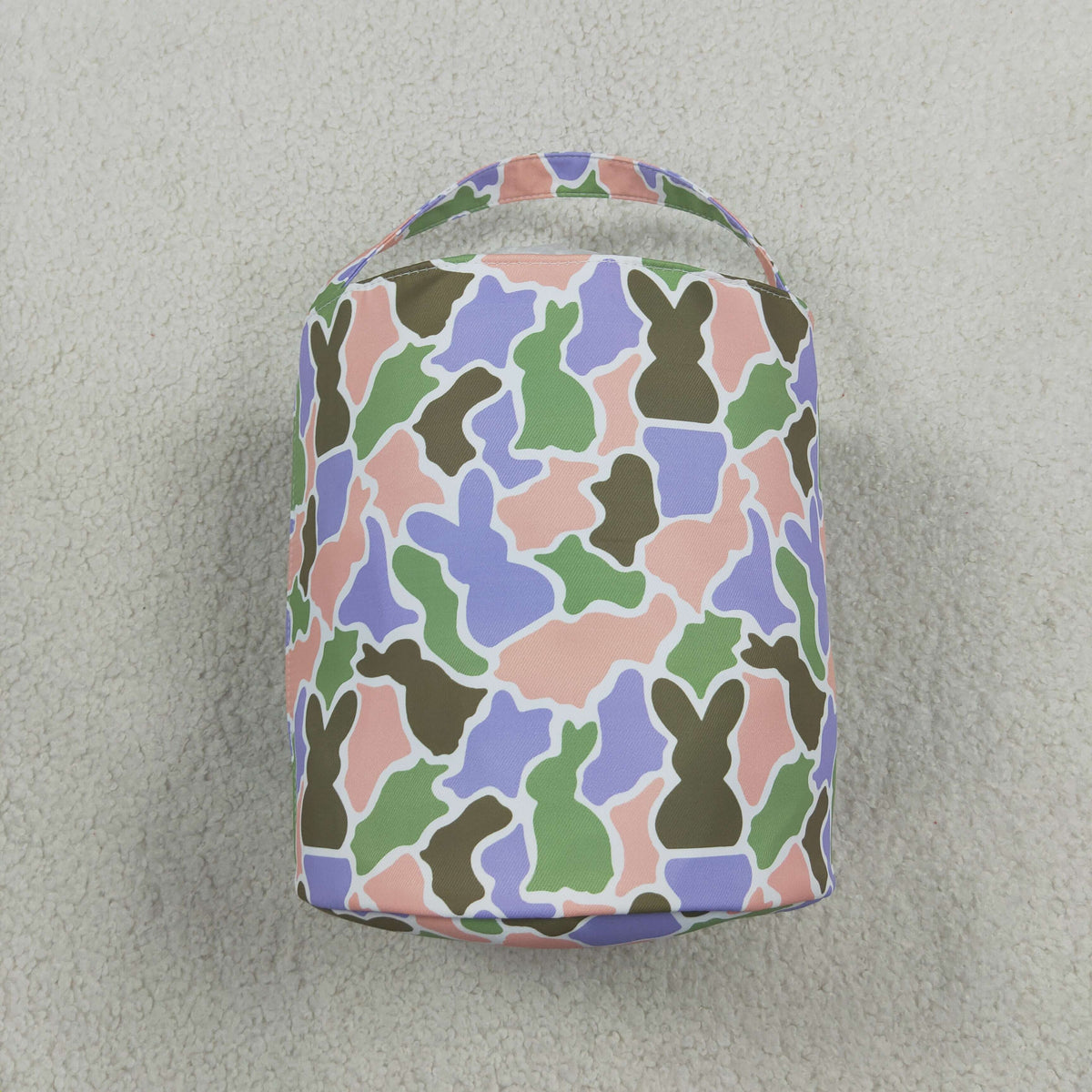 Sibling Kids Easter Rabbits Camo Lunch Box Basket Bags