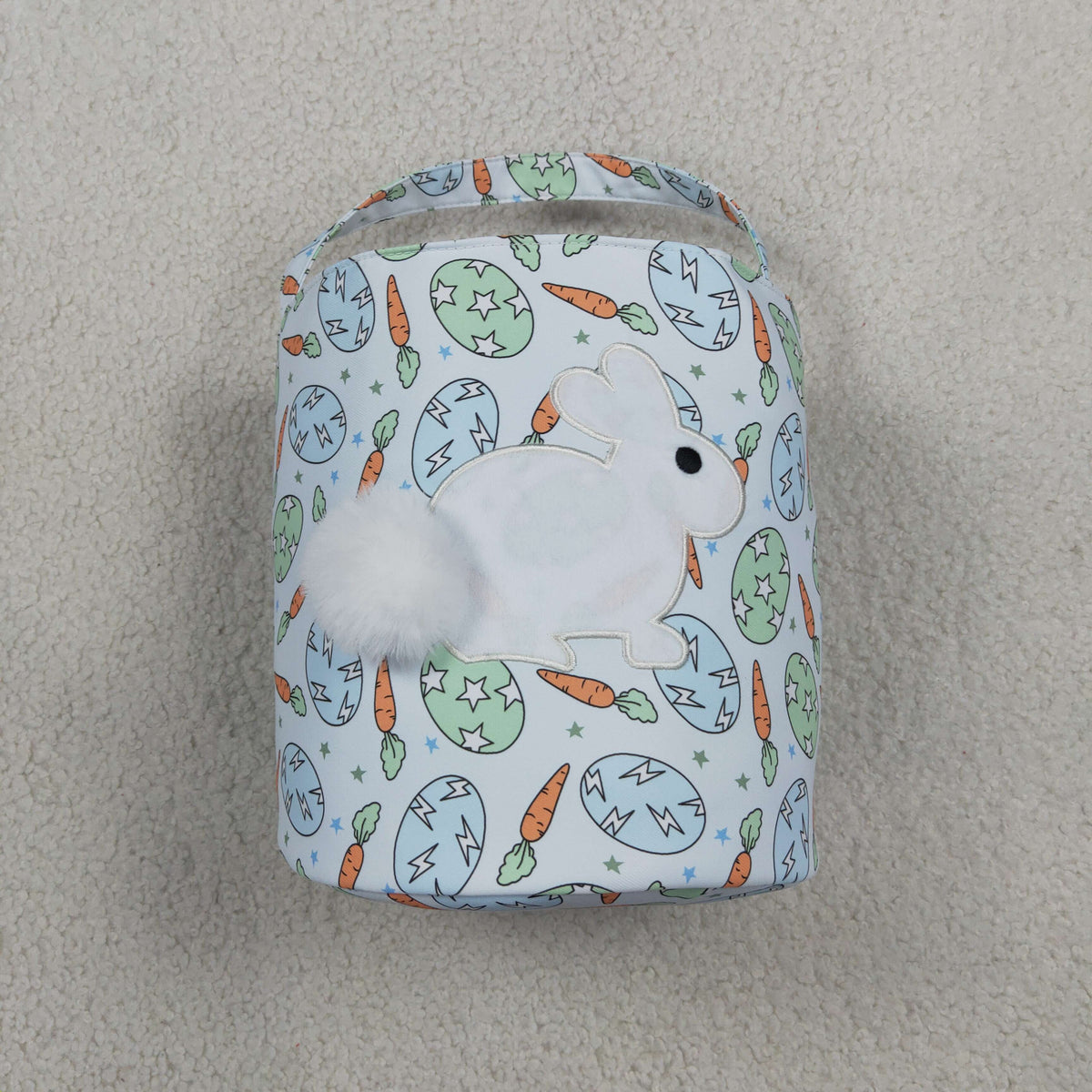 Sibling Baby Kids Embroidery Rabbits Camo Basket Bucket Bags