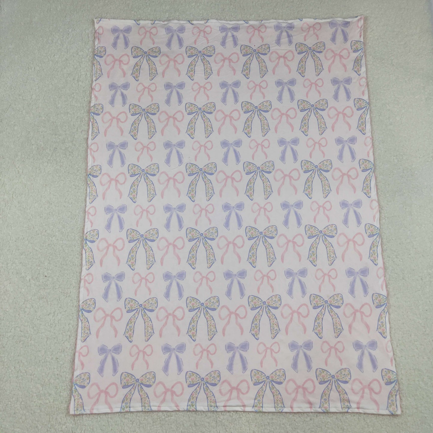 Sibling Baby Girls Floral Bows Plaid Ruffle Zipper Footie Rompers Blankets