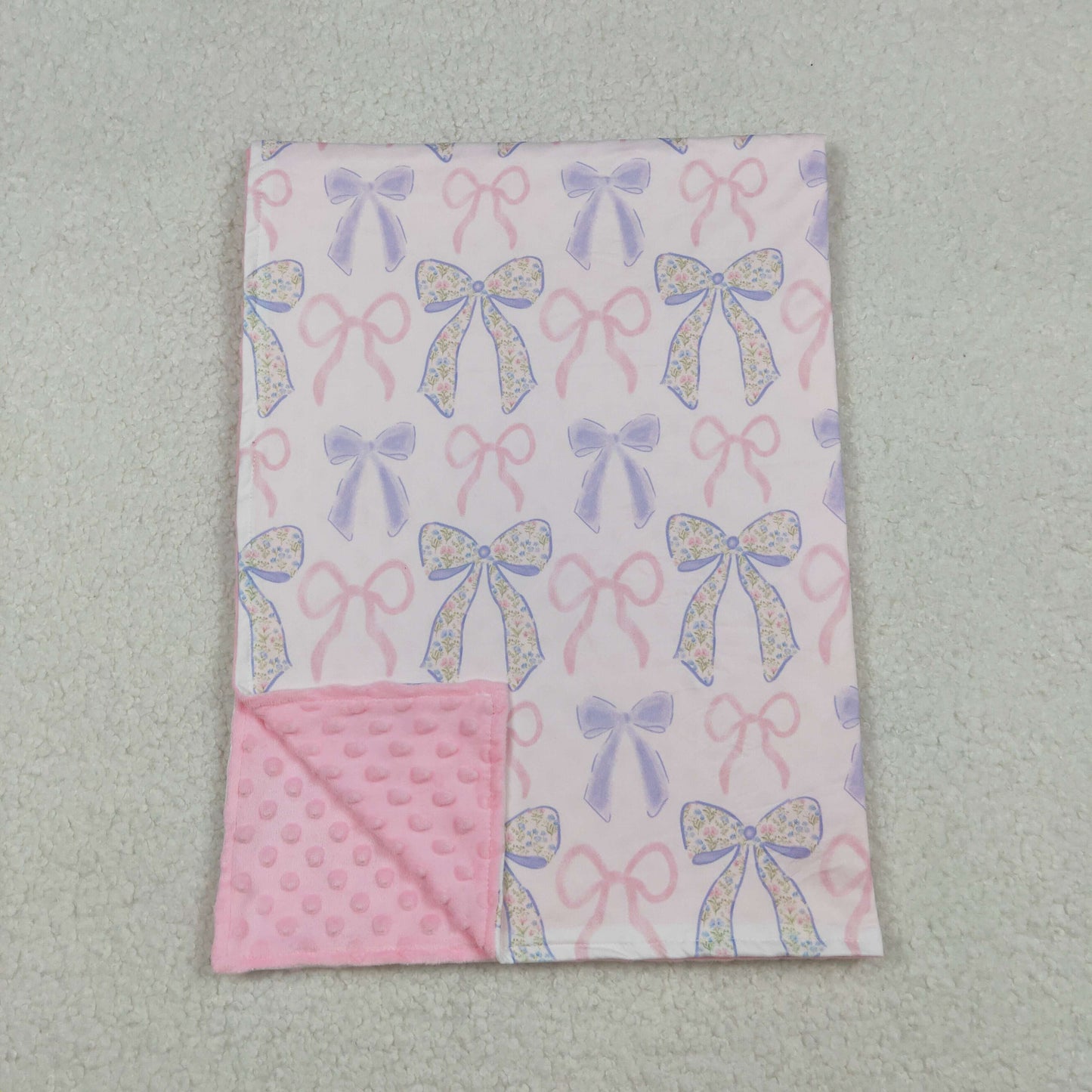 Sibling Baby Girls Floral Bows Plaid Ruffle Zipper Footie Rompers Blankets