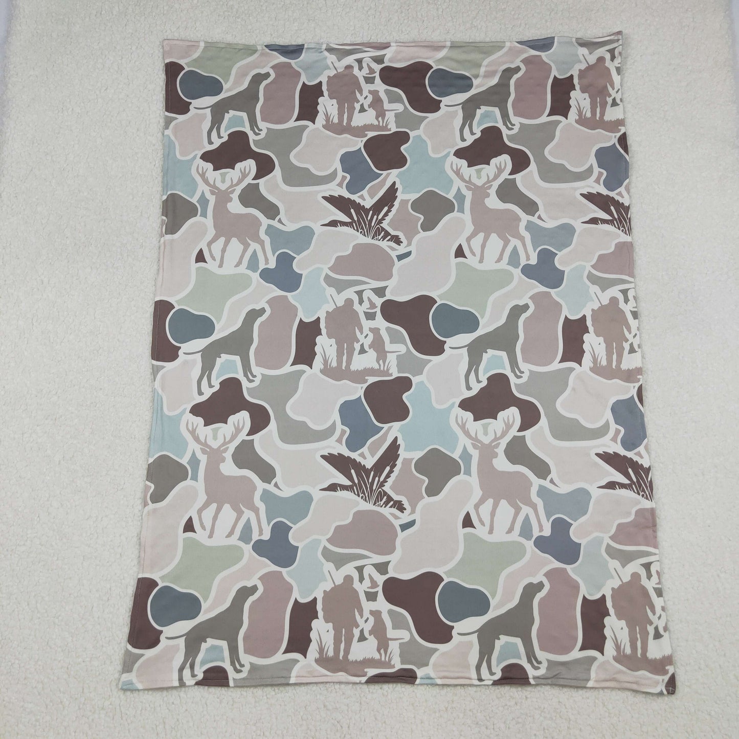 Sibling Baby Kids Camo Ducks Hunting Bows Blankets