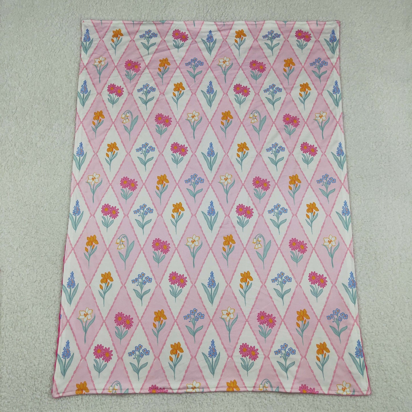 Sibling Baby Kids Colorful Bows Flowers Blankets