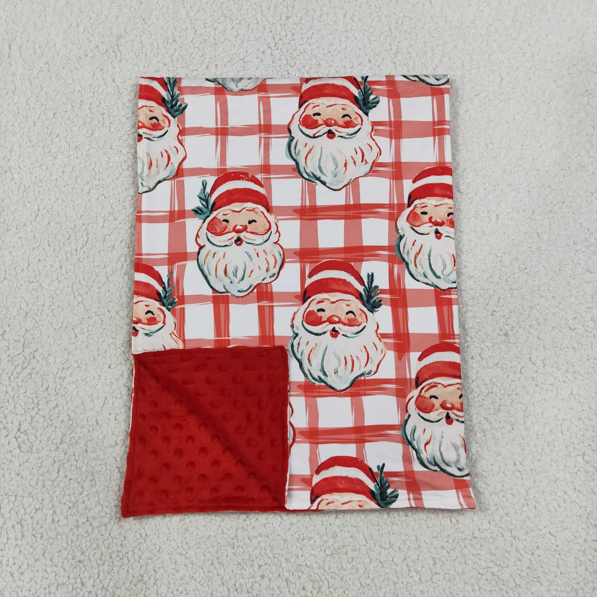 Sibling Baby Girls Red Checked Santa Ruffle Pant Christmas Pajamas Set Dress Blanked