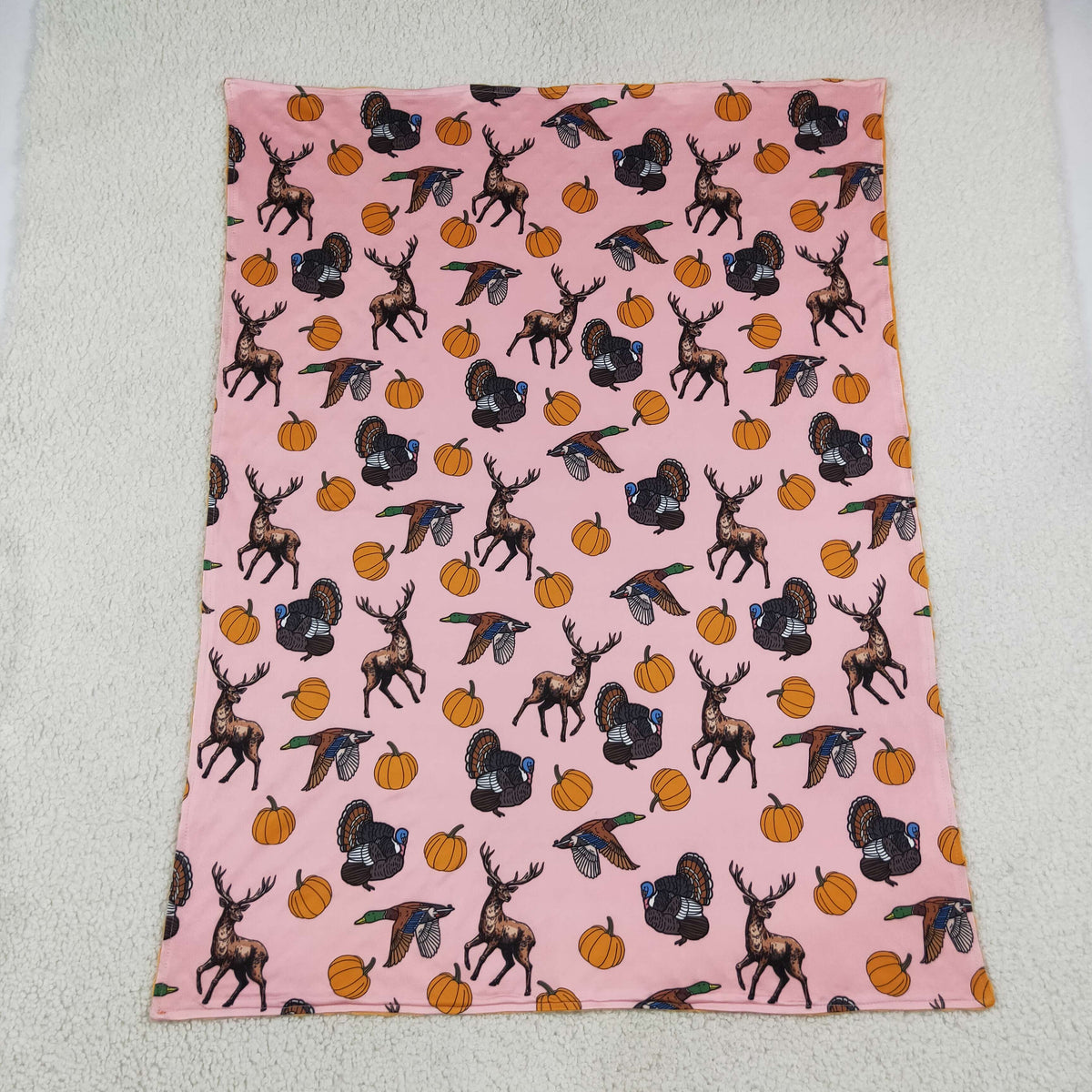 Sibling Baby Kids Pumpkins Deer Fall Hunting Pajamas Sets Zip Romper Blanked