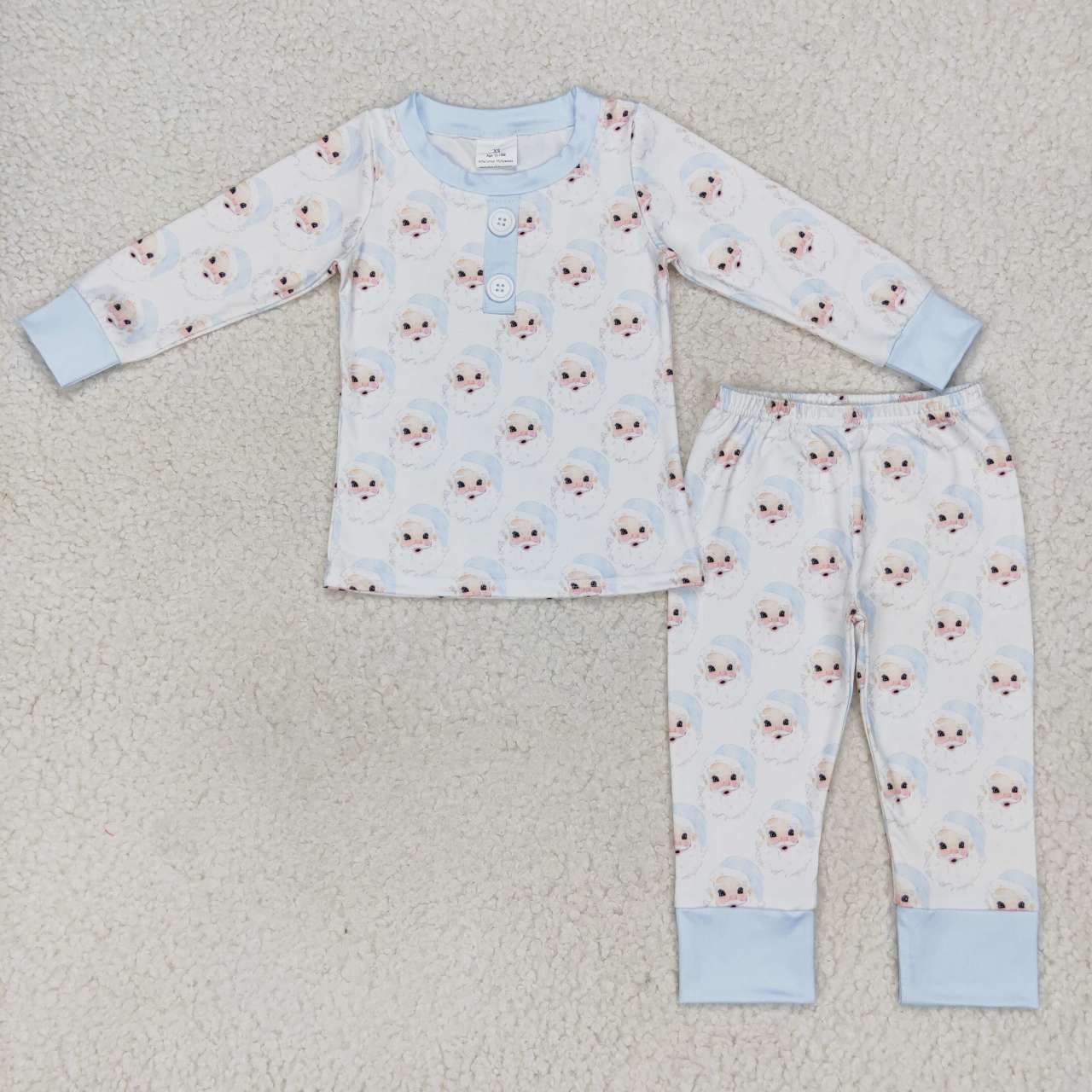Family Sibling Santa Checked Button Top Pants Christmas Pajamas Sets Zipper Footie Rompers Adult Pants