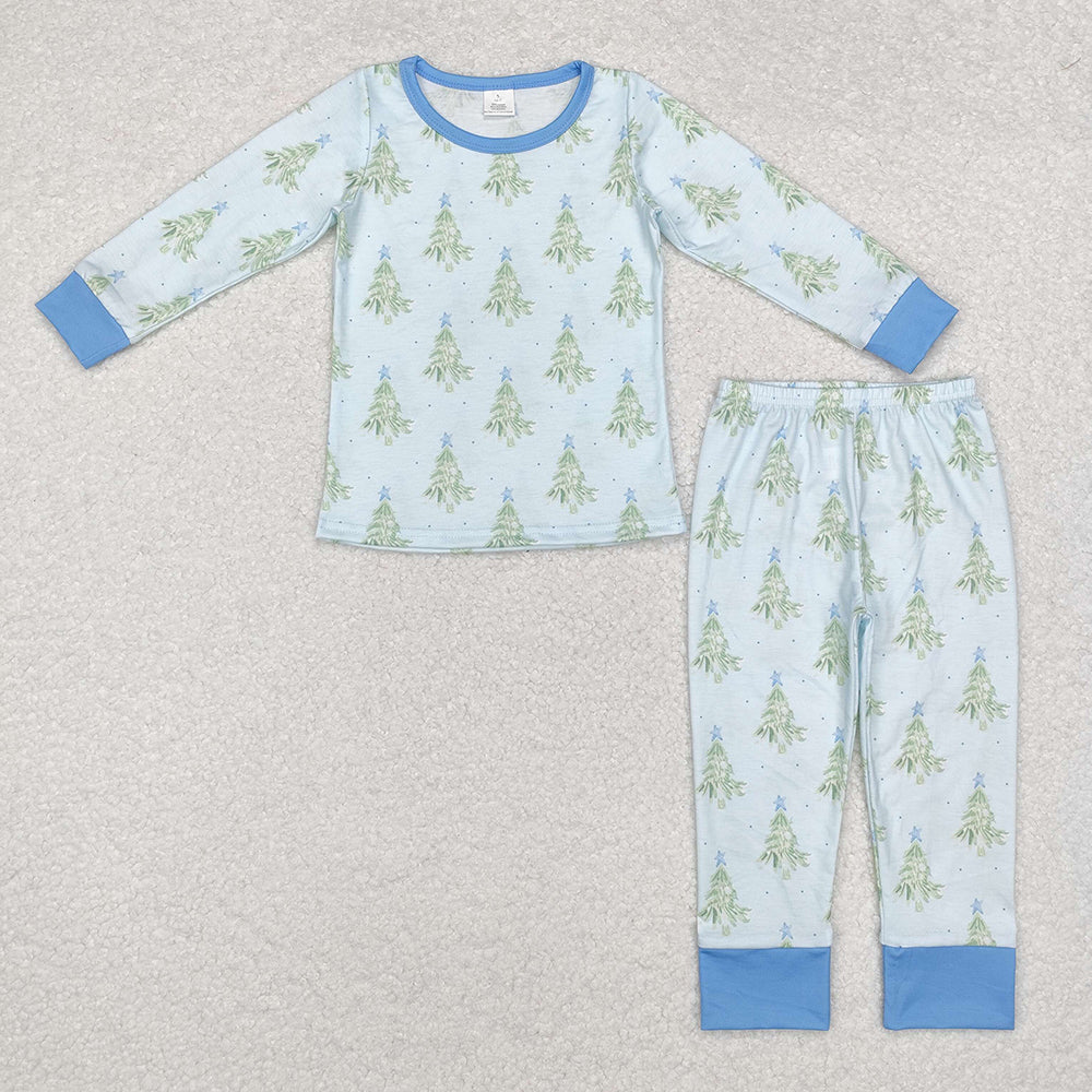 Sibling Baby Girls Santa Trees Gifts Top Pant Christmas Pajamas Clothes Sets