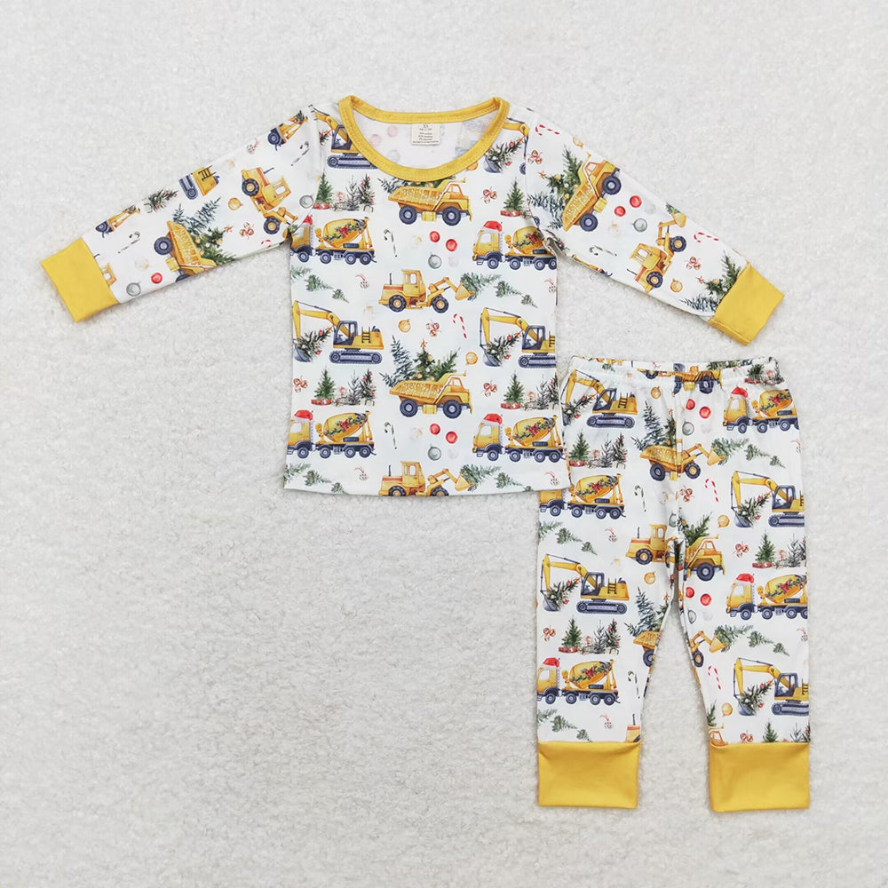 Sibling Baby Girls Santa Trees Gifts Top Pant Christmas Pajamas Clothes Sets