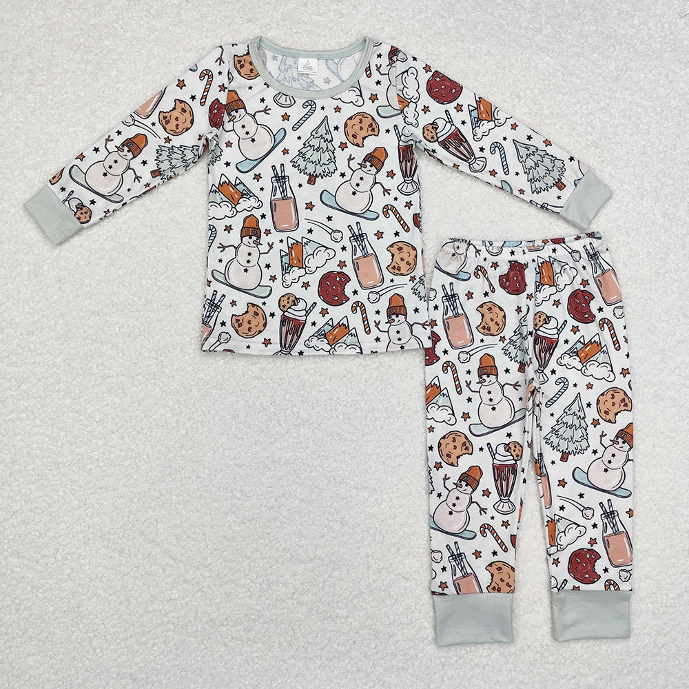 Sibling Baby Girls Santa Trees Gifts Top Pant Christmas Pajamas Clothes Sets