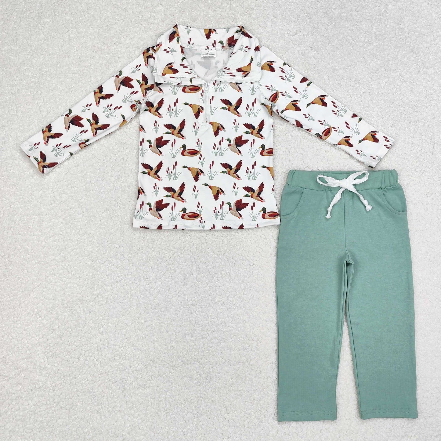 Sibling Baby Kids Fall Flowers Leopard Pullovers Pockets Legging Pants Clothing Sets