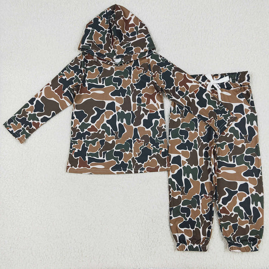 BLP1063 Kids Duck Camouflage Camo Hoodie Top Jogger Outfits Sets