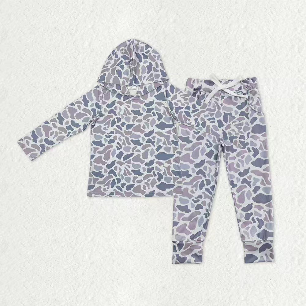 Sibling Baby Boys Western Southern Camo Cows Pocket Hoodie Joggers Clothes Sets