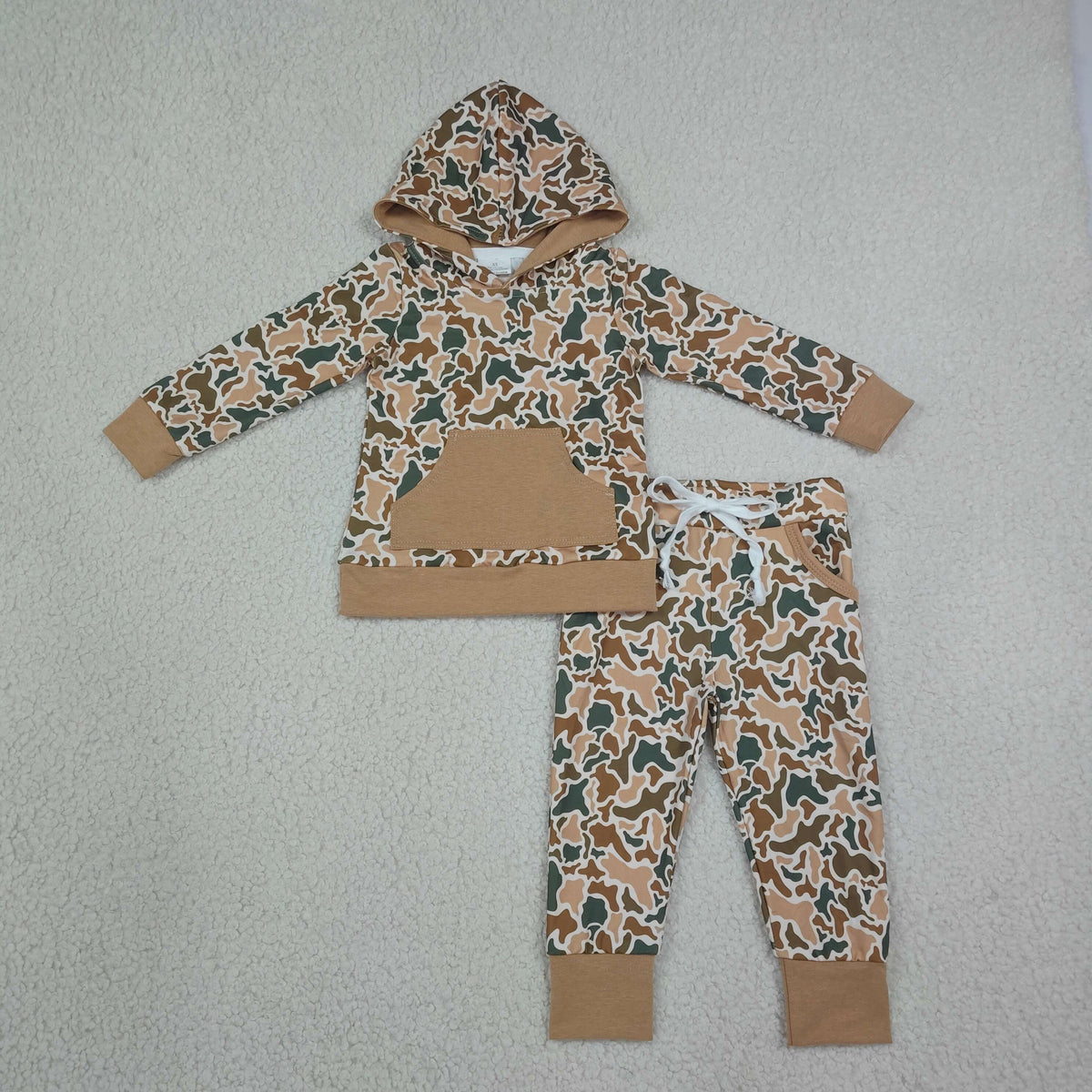 Sibling Baby Boys Western Southern Camo Cows Pocket Hoodie Joggers Clothes Sets