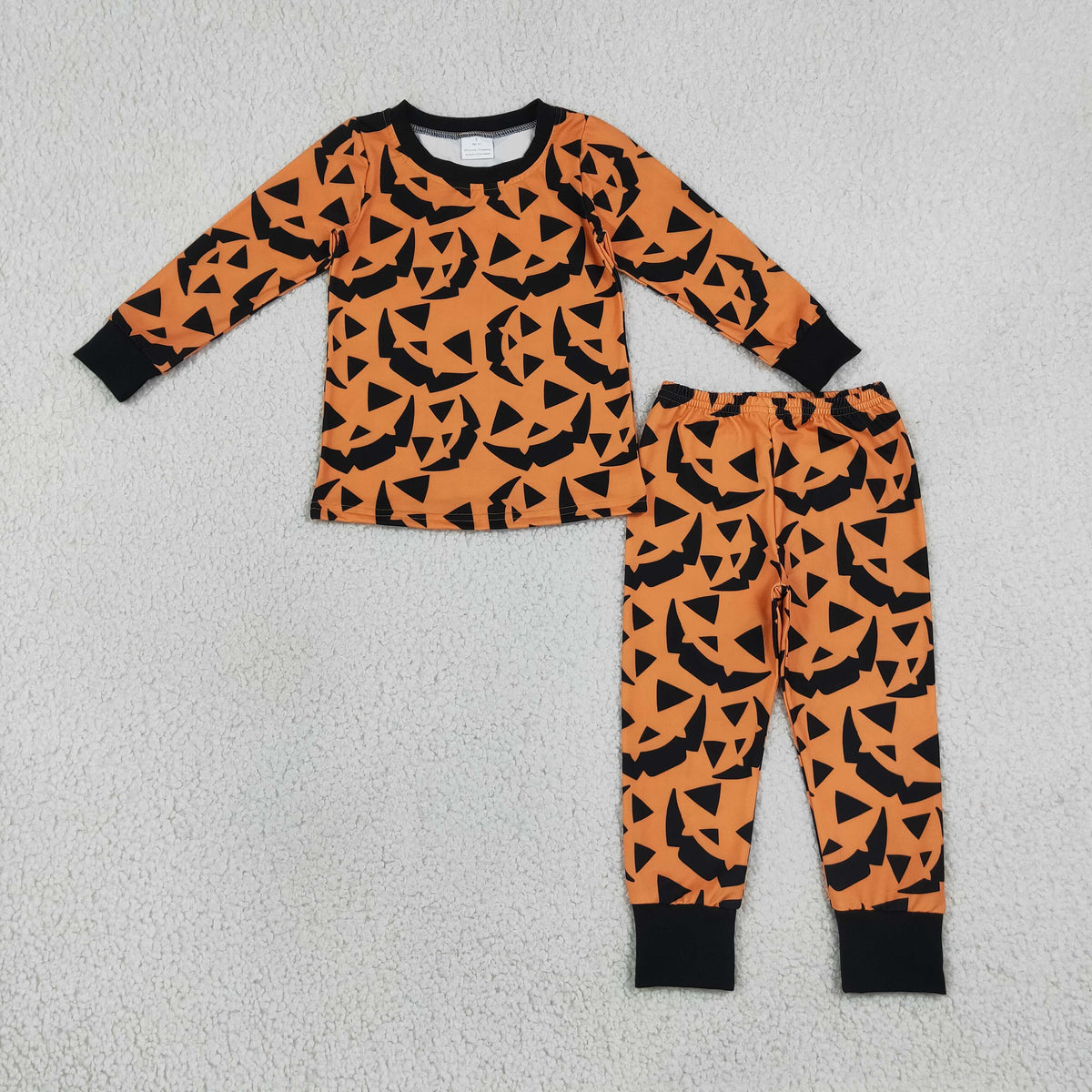 Sibling Baby Boys Ghost Pumpkins Top Pant Halloween Pajamas Set Zip Rompers