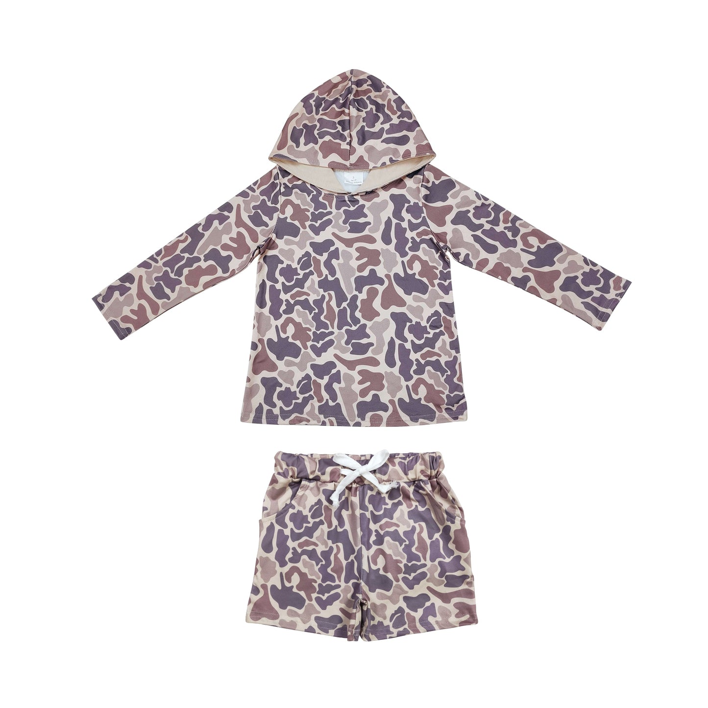 Sibling Baby Boys Camo Hoodies Top Pockets Shorts Southern Clothes Sets