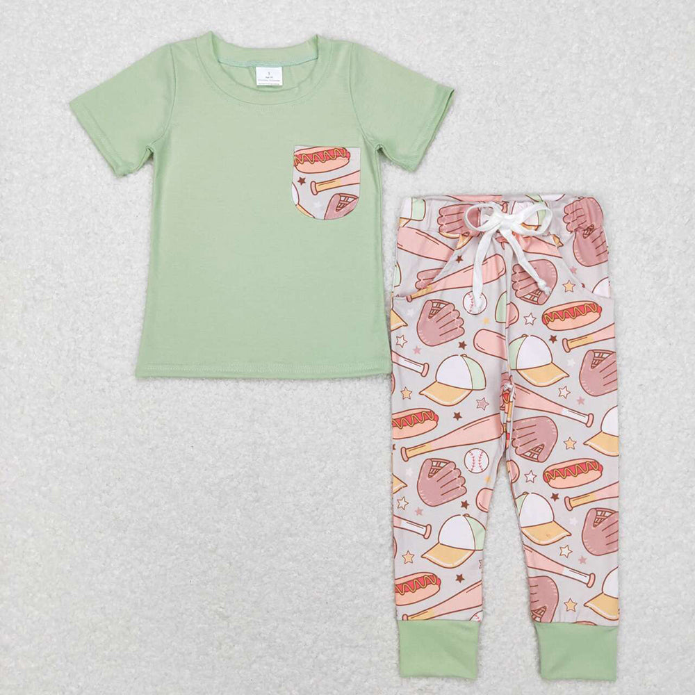 Sibling Baby Boys Game Sports Shirts Pants Outfits Sets