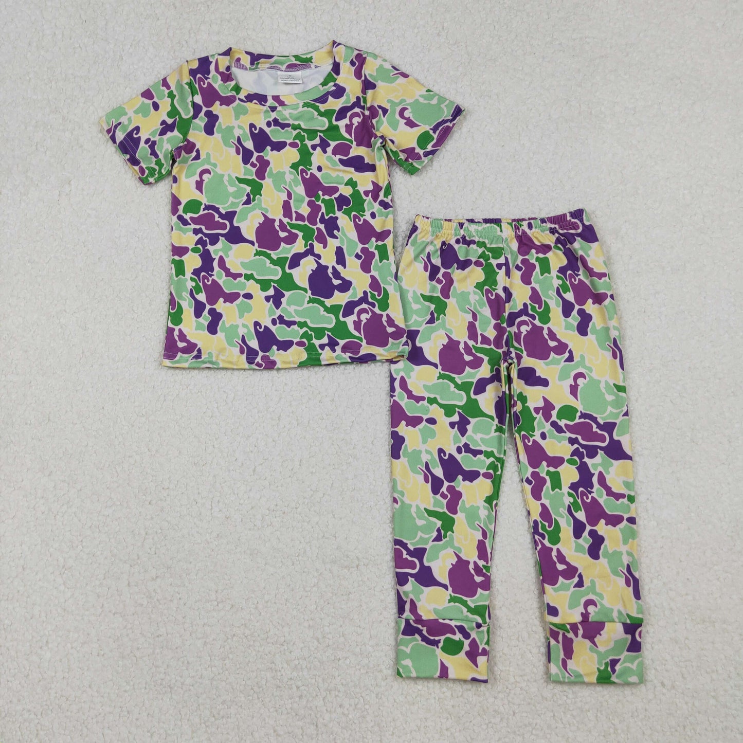 Sibling Baby Boys Girls Mardigras Top Pants Pajamas Sets